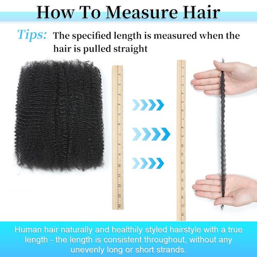 Afro Kinkys Bulk Human Hair 12 Inch Afro Kinky-Curly Human Hair Bulk for Twist Dreadlock Extensions Locs Repair Soft 4C Curly for Braids 4 Bundles 60 Gram 4#