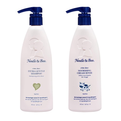 Noodle & Boo Extra Gentle Baby Shampoo and Conditioner Set | Tear-Free, Hypoallergenic, Pediatrician-Tested | Gentle Hair Care for Sensitive Scalps & Delicate Hair, 16 fl oz Each
