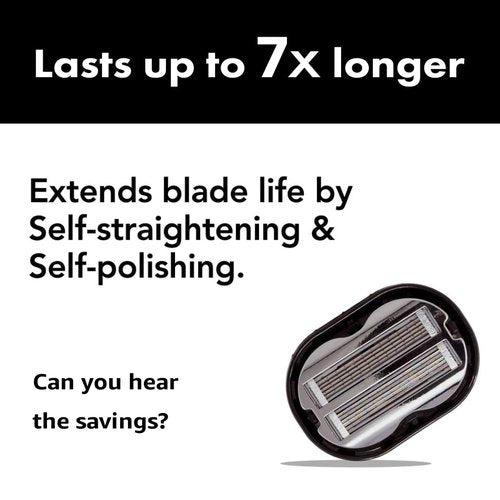 Premium Omnishaver with Cartridge Kit - The Fastest Way to Shave Head, Legs, Arms, Body|an Alternative to Disposable Shaving Razors Self Cleans & Strops During Use with Durable Blade|Bald Head Shaver