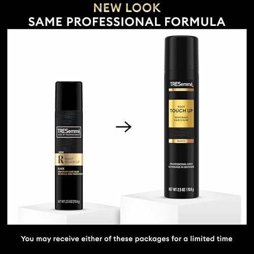 TRESemm? Root Touch-Up Temporary Black Hair Hair Color Touch-Up Spray, Ammonia-free, Peroxide-free Root Cover-Up Spray 2.5 oz
