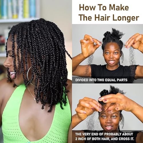 Afro Kinkys Bulk Human Hair, 14 inch 50 Gram 4c Curly Hair for Permanent Sister Locs/Mini Twists/Braids Can Dye and Bleach (Natural Black, 14 Inch)