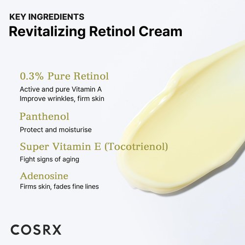COSRX Ultimate Glow Sun & Night Duo - Vitamin E Vitalizing Face Sunscreen SPF 50 + Retinol 0.3% Cream