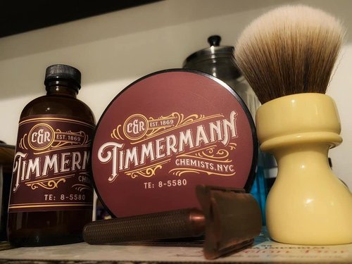 WhollyKaw Shaving Soap | Luxury Dense, Rich & Creamy Lather Tallow Wet Shave Puck Notes of Rum, Vanilla, Tobacco, Cinnamon, Woody, Powdery scent. | Grooming and Skincare for Men 4 oz - Timmermann Red