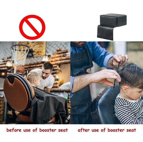 Kaleurrier Barber Chair Booster Seat for Kids - Portable Height Increasing Cushion for Salon Chairs - Barbershop Equipment for Stylist