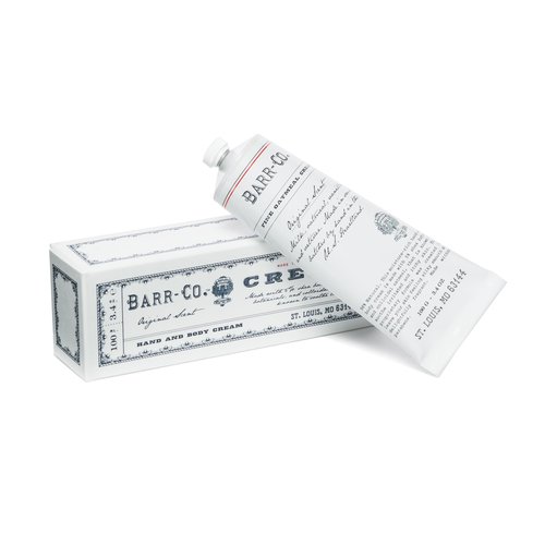 BARR-CO. Original Scent Shea Butter Hand Cream for Women & Men - Tranquil Milky Oat, Vanilla & Vetiver Hand Moisturizer for Dry Cracked & Working Hands - Moisturizing, Smooth Repair Cream, 3.4 fl oz