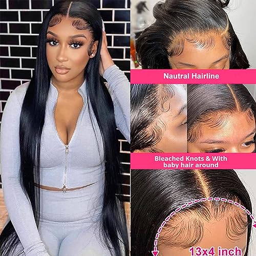 12A Straight Bundles with Frontal Human Hair 22 24 26 with 20 Inch Brazilian Human Hair Bundles with Closure 100% Unprocessed Virgin Hair Weave Bundles with 13x4 HD Lace Frontal