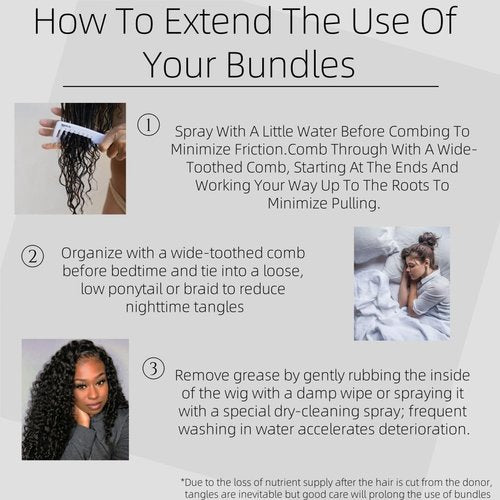 Water Wave Bundles Human Hair 100% Unprocessed Hair Bundles Deals Human Hair Double Weft Less Shedding Curly Bundles For Black Women As Extensions 20 Inch