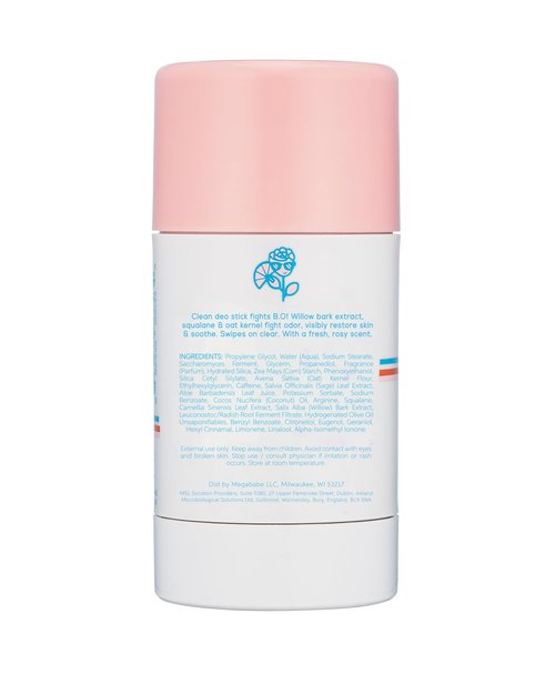 Megababe Daily Deodorant - Rosy Pits with 72 hour Odor Protection | Holiday Gifts for Women | Aluminum-Free, Clear & Clean | Fresh rose scent | 2.6 oz