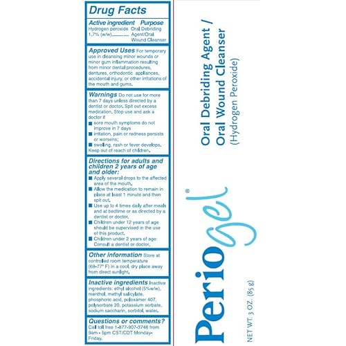 Perio Gel | Periodontal Treatment for Teeth | Promotes Teeth Whitening (3 oz.)