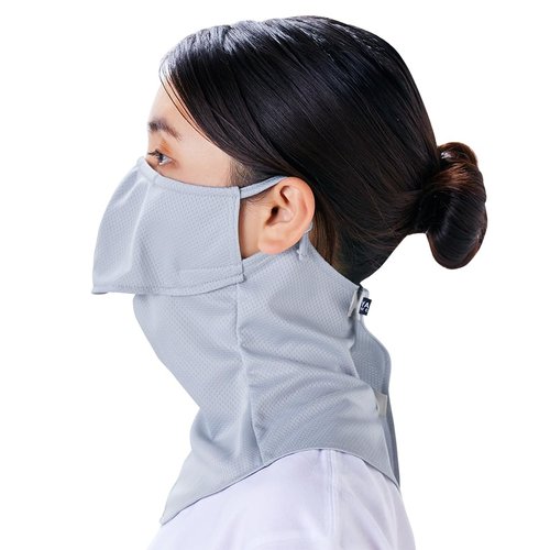 YAKeNU UV CUT MASK UV Sun Protection Mask for Face & Neck, Yake-nu SO-Cool Mermaid, for Women (561 Light Gray)