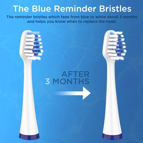 Replacement Toothbrush Heads for Waterpik Complete Care 5.0/9.0 (CC-01/WP-861), STRB-8WW, (8-Pack, White)