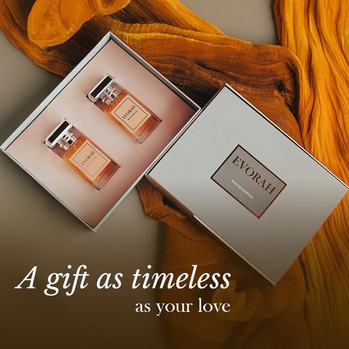 EVORAH Luxury Couple Perfume Gift Set (2 x 25 ml) | His and Hers Fragrance Combo | Long Lasting Perfume & Cologne for Couples | Premium Gift Set for Men and Women