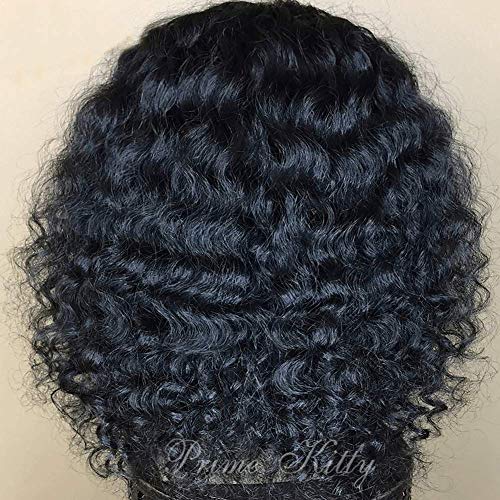 2X4 U Part Wigs Human Hair for Black Women Kinkly Curly Brazilian Virgin Human hair Wig 150% Density 2X4 U Part Wig with Baby Hair Wavy Glueless Human Hair Wigs Natural Color 14 Inch