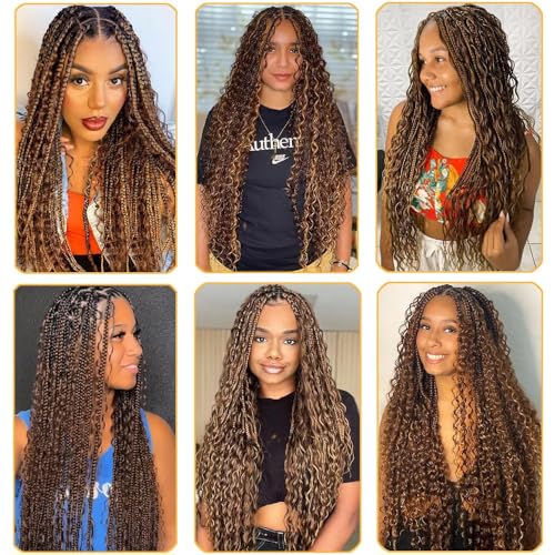 Miss Lee Human Braiding Hair for Boho Knotless Braids Bulk Curly Bundles Human Hair for Micro Braiding Wet and Wavy Water Wave No Weft Human Hair Extension for Box Boho Braids 100g (4#,16inch)
