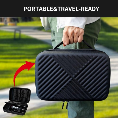 Hard Travel Case for Hair Clippers, Hair Cutting Barber Supplies Holder, Trimmer Organizer Storage Bag for Ufree/Hatteker/Oneisal/Wahl 5Star/Andis Men Razor Guard Grooming Kits (Bag Only) (Black)