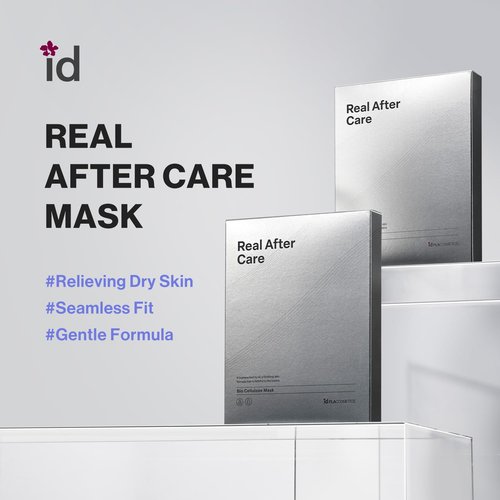 idplacosmetics Real After Care Mask (5ea) — Bio-Cellulose Ultra-Adhesive Korean Sheet Mask with Coconut-Derived Fiber for Soothing Hydration & Comfortable Fit