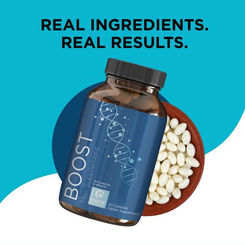 Biotin Volumizing Shampoo for Fine, Thinning Hair - Sulfate-Free with Tea Tree and Rosemary Oils, Plus Hair, Skin and Nail Vitamins