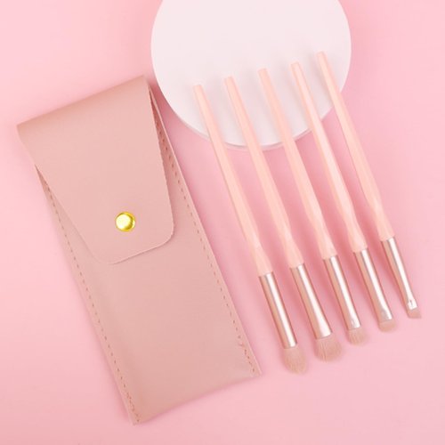 ENZO KEN Pink Portable Eye Shadow Brush Set, Vegan Eyeshadow Brushes Set, Small Nose Contour Brush, Diamond Eyeshadow Brush, Eyeshadow Blending Brush, Colorful Eye Makeup Brushes Set Professional.