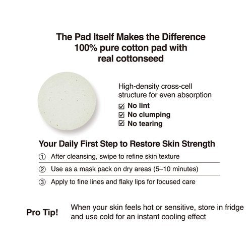 CHOSUNGAH BEAUTY Houttuynia Cordata Purity Skin Serum Pad – Hydrating and Soothing Toner Pads with Centella Asiatica for Sensitive Skin, 70 Pads