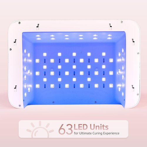 GAOY Professional Nail Curing Lamp for Salon, Mega UV LED Light for Gel Nails with Arm Rest and Retractable Tray, 5 Timers, LCD Display and Infrared Sensor