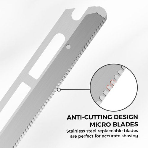 Dermaplaning Razor and 10pcs Wide Blade Refills and 10pcs Micro Blade Refills