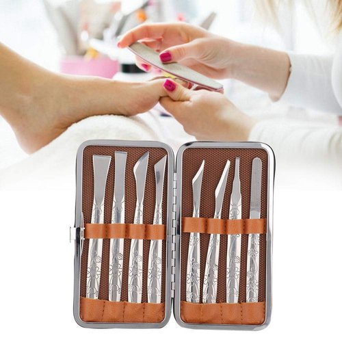 Footstep Horny Tool, Remove 8 Pcs of Stainless Steel Foot File Horny Remover Foot Calluse Shaver Pedicure Tool Set, Foot Skin Planer Foot Stone Foot Board