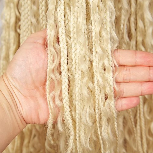 22 22 22 Inch #613 Honey Blonde Human Braiding Hair for Boho Braids 150g Deep Wave Bulk Human Hair Knotless Boho Braiding Deep Curly Virgin No Weft Extensions Bohemian Braids 3 Bundles/Pack Caramel