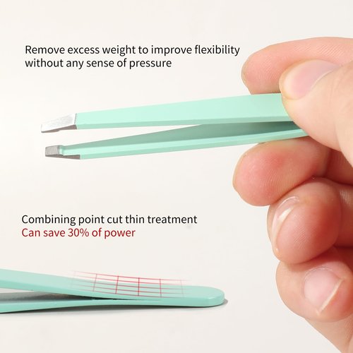 MSQ 7pcs Eyebrow Tweezers Kit with Travel Bag for Women 4Pcs Professional Stainless Steel Tweezers and Brow Scissors & Razor & Spoolie for Facial, Chin, Eyebrow, Splinter and Ingrown Hair