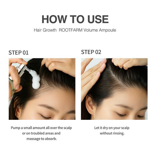 ROOTONIX Rosemary Scalp Tonic for Thinning Hair, Leave-In Treatment, K-Beauty Hair Growth Foam with Biotin, Caffeine (3.38oz /100 ml)