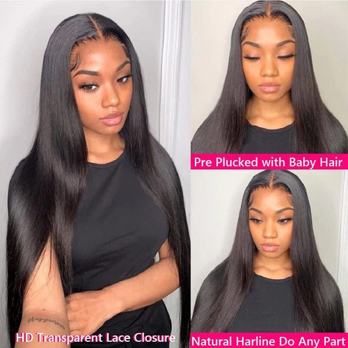 HD Brazilian Virgin Hair - 4x4 Straight Lace Closure, 18 Inch, Free Part, Pre Plucked with Baby Hair