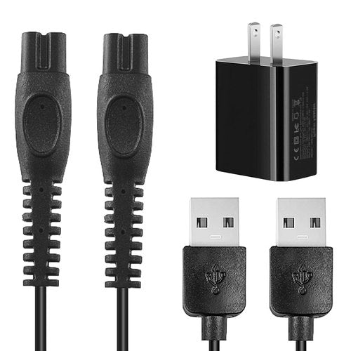 Qjin 5V USB Charger for Philips Norelco Shaver QP2724, QP2834, QP4530, QP6552, S7887, S5880 & MG9520, MG7910, MG5910 Trimmer