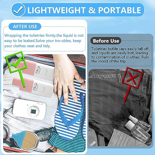 16 Pack Silicone Bottle Cover,Travel Essential for Women Men,Cruise Ship Essentials 2025,Beach Vacation Essentials,Travel Size Toiletries,Airplane Travels Accessories Elastic Sleeves for Leak Proofing