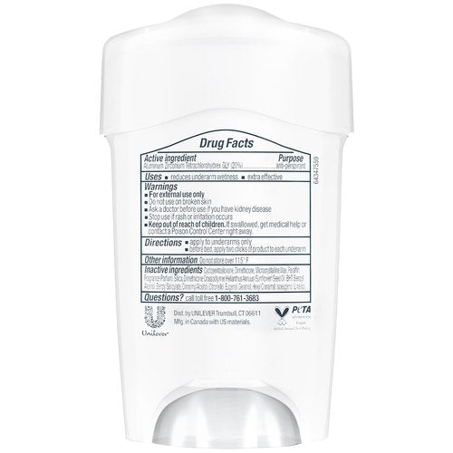 Dove Deodorant for Women, Clinical Protection Antiperspirant, Original Clean 4-Pack – Prescription Strength Wetness Protection with ¼ Moisturizers, 1.7 Oz Ea
