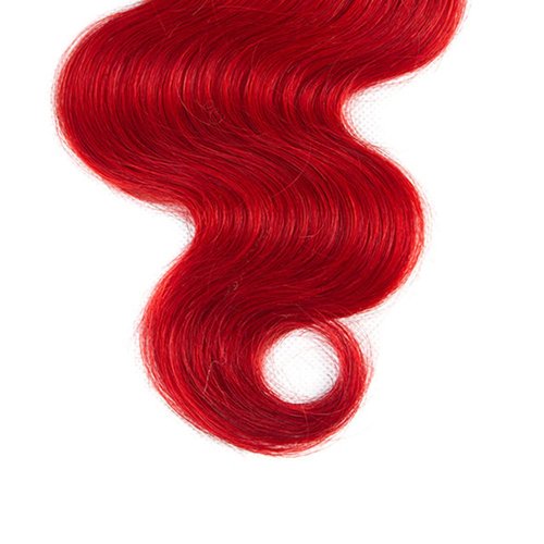 Red Body Wave Bundles Ombre Human Hair Bundle Tow Tone Black To Red Bundles 100% Unprocessed Virgin Hair Extensions 10 12 14 Inch