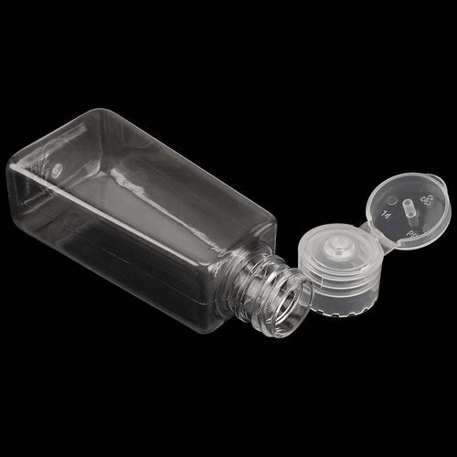 JAPCHET 80 PCS 2 oz Clear Plastic Travel Bottles with Flip Cap, Travel Size Refillable Flip Top Bottles, Small Portable Flip Cap Containers for Lotion, Essential Oils, Shampoo and Toiletries