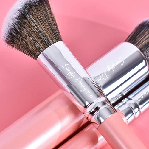 Makeup Brushes Set 16 pcs, Premium Natural Hair Blending, Blush Powder Makeup, Pink Makeup Brush Set, Deluxe Brush Set