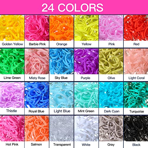 YGDZ Elastic Hair Bands 24 Colors, 1500 pcs Mini Hair Rubber Bands for Hair, Colorful Toddler Hair Accessories, Soft Small Girl Hair Ties, Hair Accessories Set for Girl, Baby, Kids