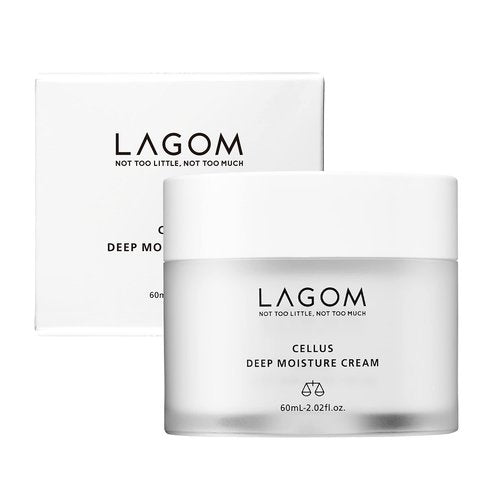 LAGOM Cellus Deep Moisture Cream Natural Moisturizer with Ceramide and D-Panthenol (B5) Smooth, Hydrating, Nourishing Protecting Cream 2.02 Fl Oz