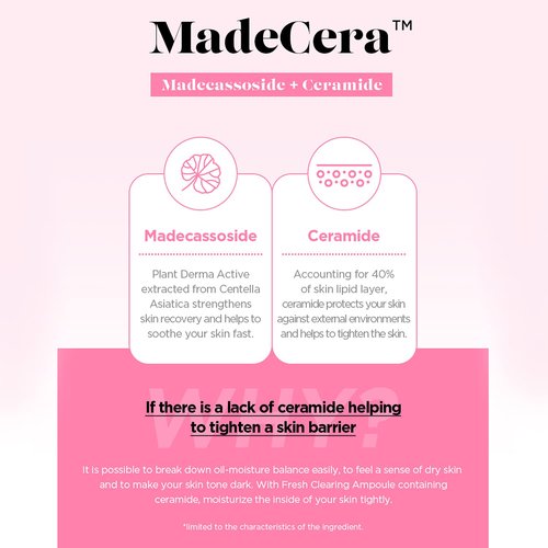 SKINRxLAB Made Cera Cream Fresh Clearing Ampoule Serum 100ml (3.38 fl.oz.) - Pore Minimizing and Cooling Serum for Acne-Prone Skin, Calming and Hydrating Flaky Skin with Cica, Tea Tree, and Ceramide