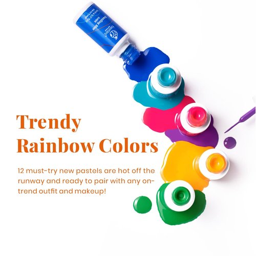Beetles Nude Gel Nail Polish 15ml Neutral Color with 12 Rainbow Colorful Pastel Gel Art Paint for Trendy Swirl Nails Bright Spring Summer