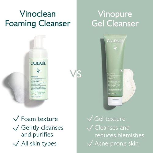 Caudalie Vinopure Salicylic Acid Cleanser, Pore Purifying Gel Cleanser - 150 mL