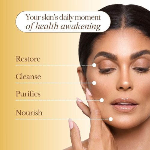 ANCIENT INDIA Rachel Roy Ayurvedic Triphala Foaming Face Cleanser with Natural Amino Acids & Indian Herbs - pH Balanced Facial Wash for Pore Tightening & Deep Cleansing
