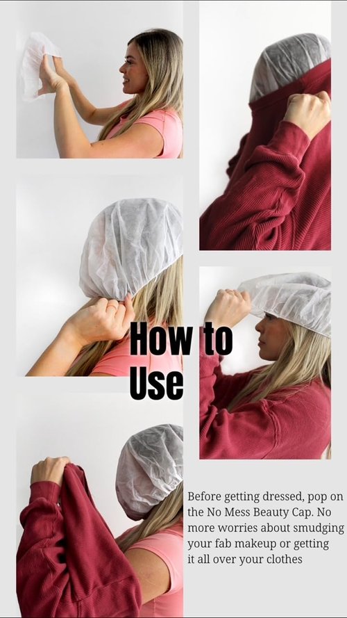 No Mess Beauty Cap - Disposable Cosmetic Mask- 15 Count
