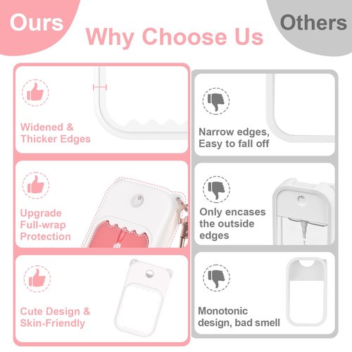 taessv Hand Sanitizer Spray Case for Touchland Silicone Touchland Case Keychain Cute Hand Sanitizer Spray Holder Compatible with Touchland Power Mist Gentle Mist Glow Mist, White