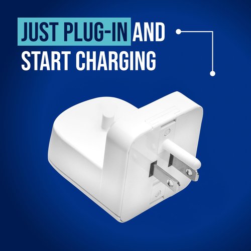 ProofVision Electric Toothbrush Wall Charger for US Socket for Philips 1000 to 7000 Series | Portable Philips Charging Station, Wireless, IPX7 Seal, with 2 Compatible Toothbrush Heads