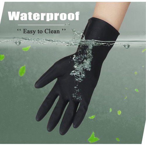 VOVCIG 1 Left+1 Right Hair Dye Gloves, 1 Pairs Professional Hair Coloring Accessories Dye Gloves Reusable for Hair Salon Hair Dyeing, Black