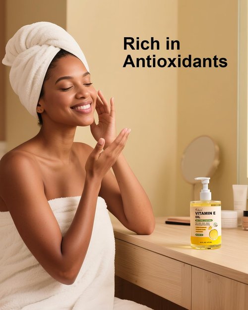 Yoken Vitamin E Oil 16 Fl Oz Organic Vitamina E Oil for Skin 85,000 IU Bulk Vitamine oils for Scars Hair,Face,Nail,Cold Pressed Hexane Free Formula Liquid Perfect Scalp Care Bath and Body oils