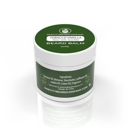 Oak City Beard Company - Tobacco Vanilla - 2 Ounce - Beard Balm - Tobacco - Vanilla - Guaiac Wood - Beard Conditioner (Pack of 2)