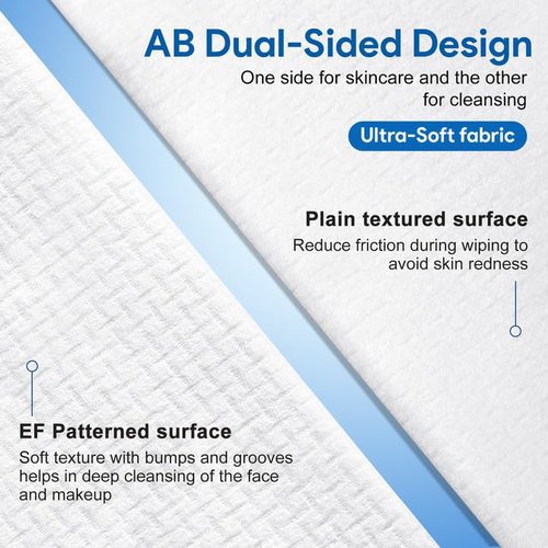 Ultra-Soft Disposable Face Towel - 50 Count/Box, 10" x 12", Biodegradable Towel, Superior for Sensitive Skin Face Towelette, Personal Hygiene (200 Count (4 Boxes))