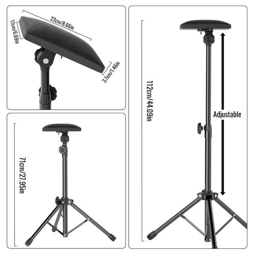 Wormhole Tattoo Arm Rest, Tattoo Chair for client, Tattoo Armrest Stand Tripod, 180° Rotation Adjustable Height and Tilt, Thicken Soft Sponge Pad 8.66*6.69*1.46in, Foldable Arm Rest for Tattoo Studio